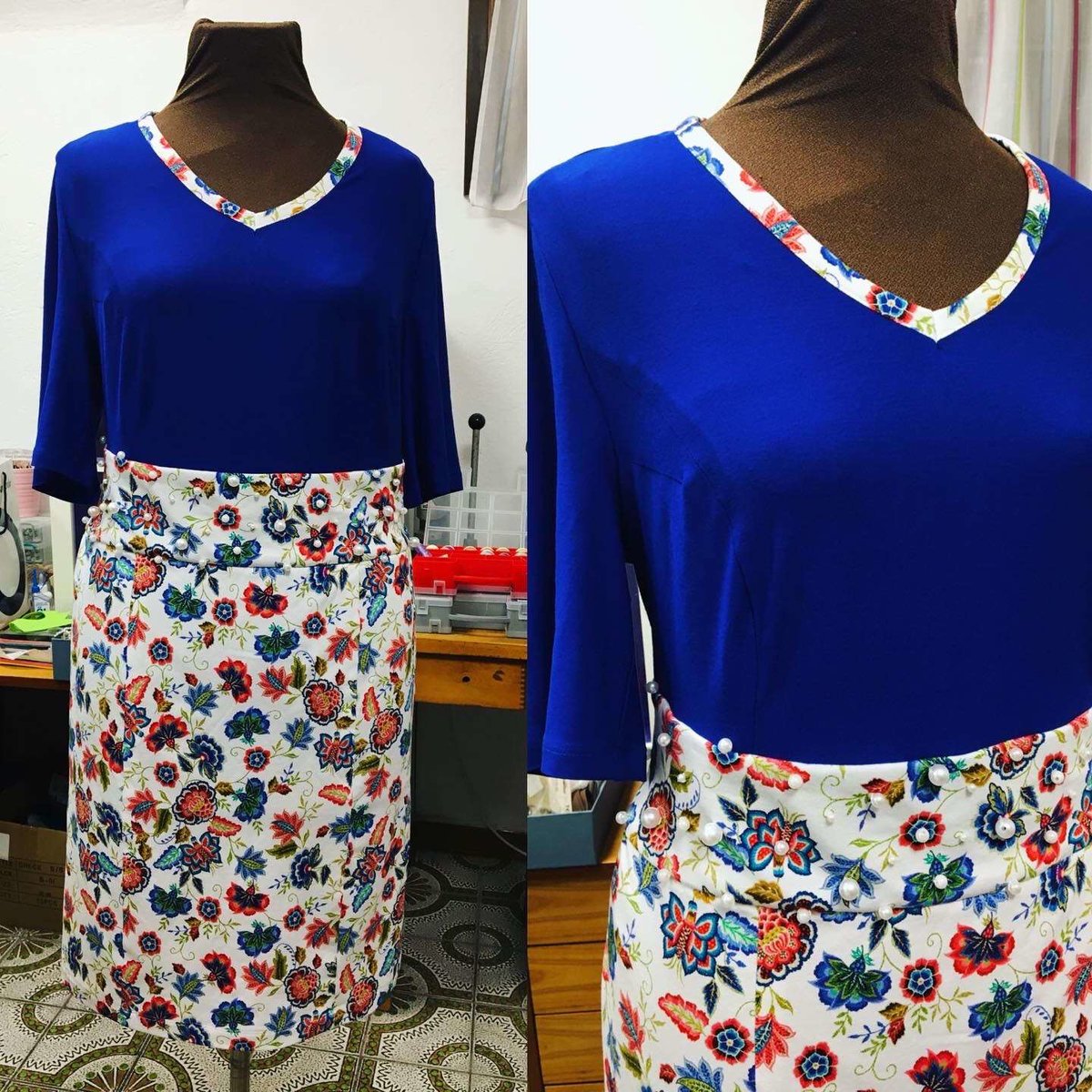 blaues Kleid von Nähen mit Liebe Änderungsschneiderei & Trachtenboutique